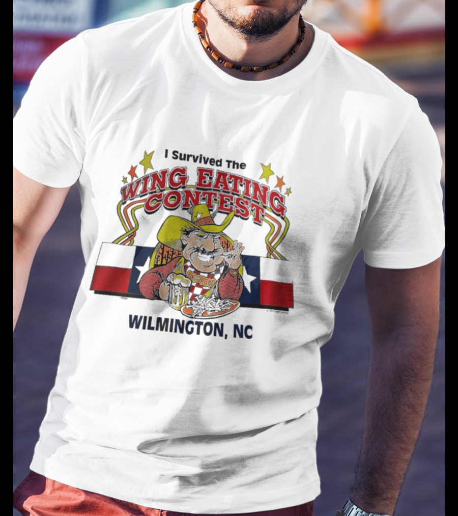 I Survived The Wing Eating Contest Wilmington NC Hooters Cowboy T-Shirt