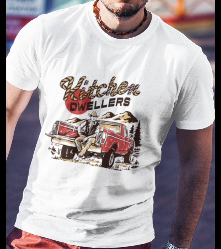Kitchen Dwellers Tour 2026 Vintage Pickup Mountain Scene T-Shirt