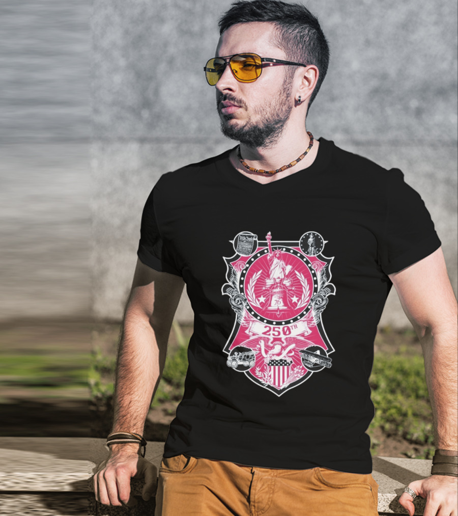 250th Commemorative Liberty Bell Stars And Stripes Celebration T-Shirt