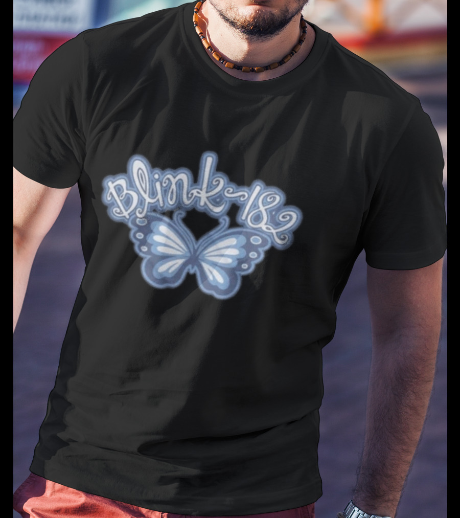 Blink 182 Butterfly Limited Edition Baby Blue T-Shirt
