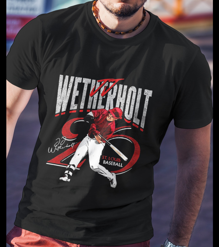 JJ Wetherholt 26 St. Louis Cardinals Baseball Player T-Shirt