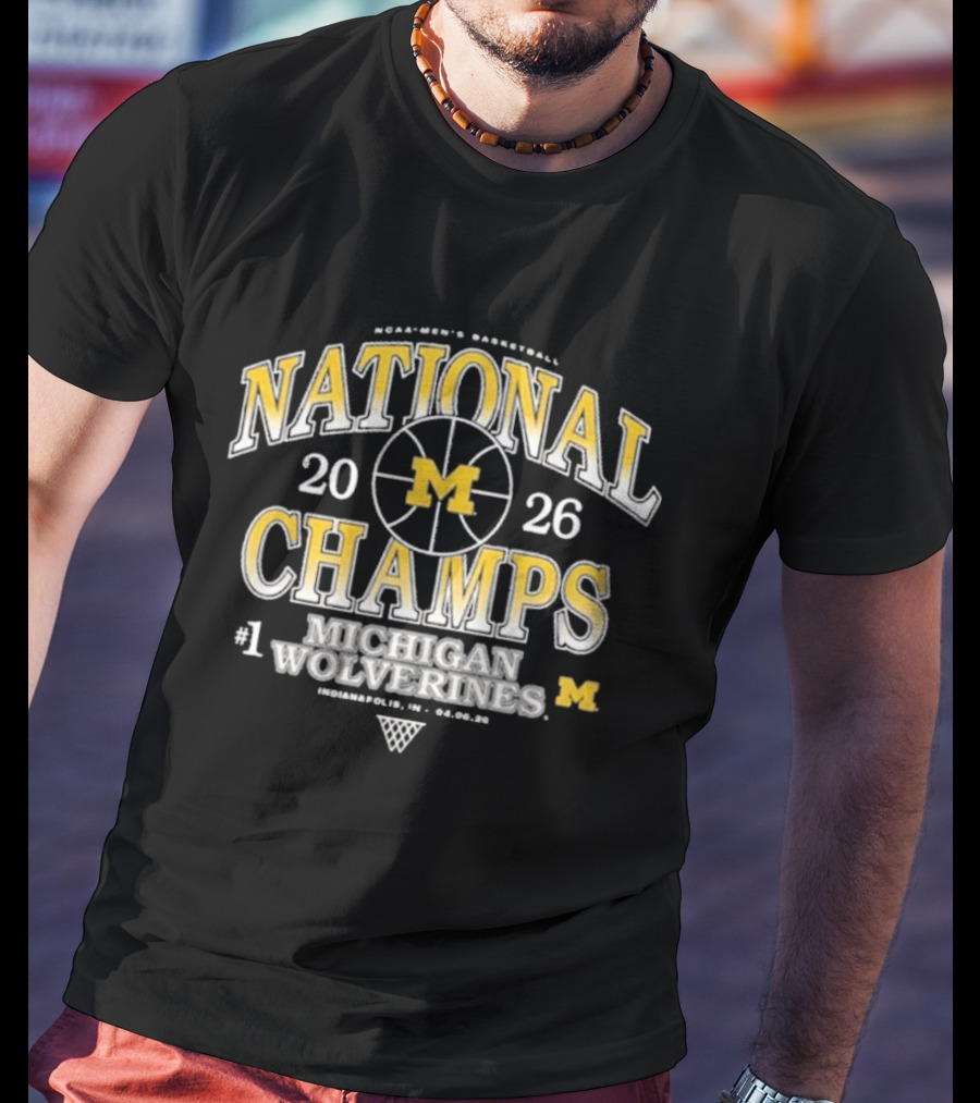 Michigan Wolverines National Champs Basketball 2026 #1 T-Shirt