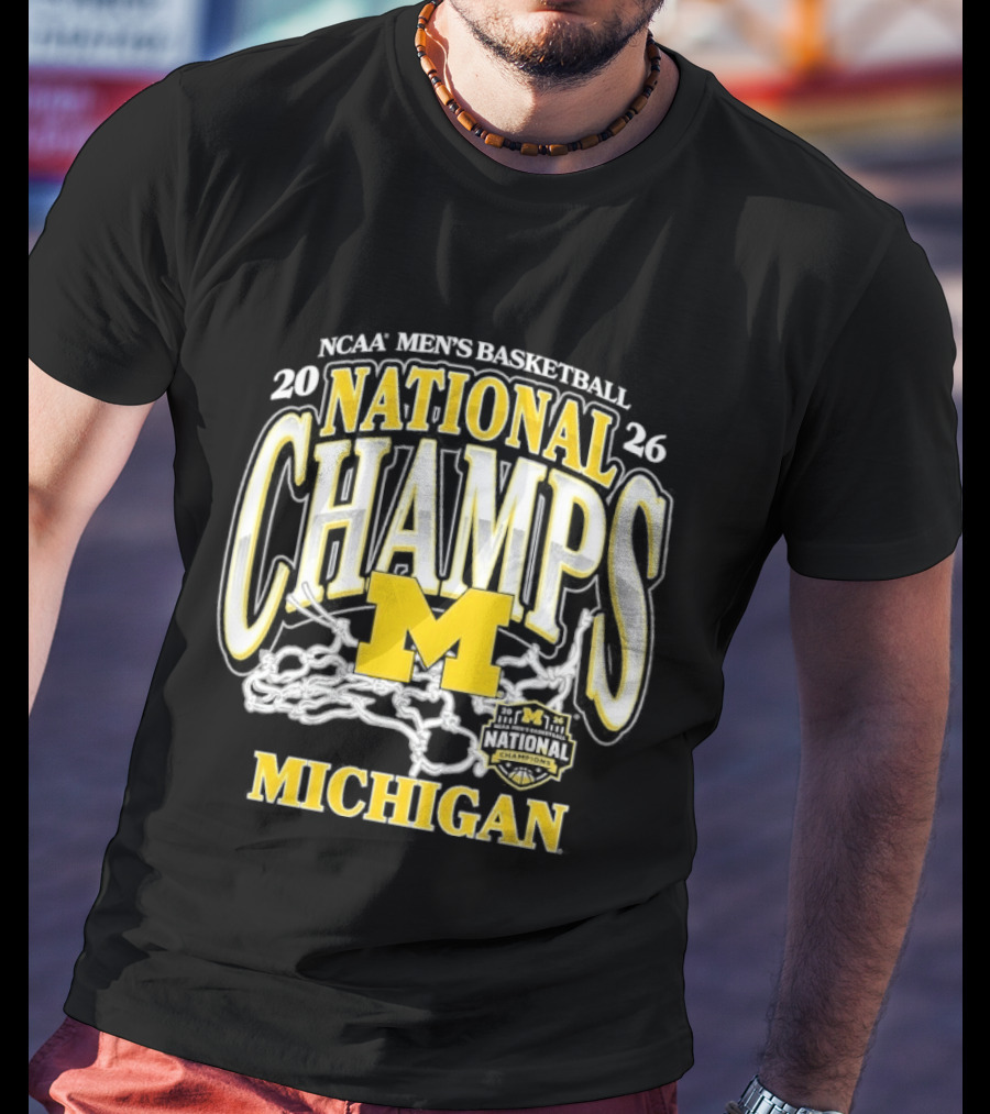 NCAA Men's Basketball 2026 National Champs Michigan T-Shirt