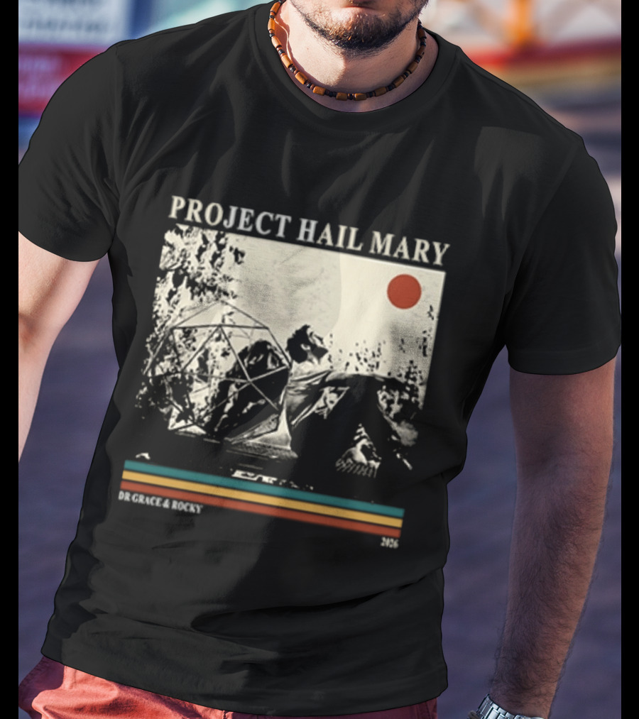 Project Hail Mary Dr Grace & Rocky 2021 Vintage Cover T-Shirt