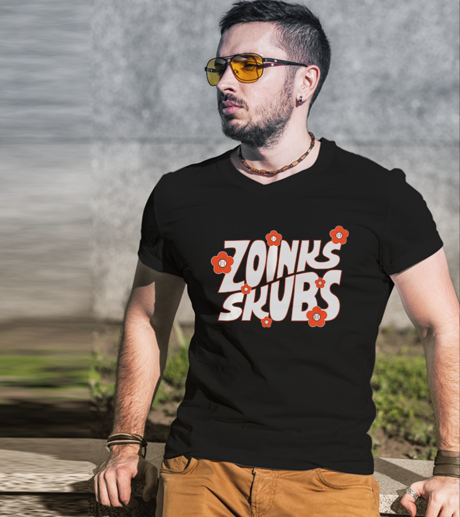 Tarik Skubal Zoinks Skubs Baseball Flowers T-Shirt