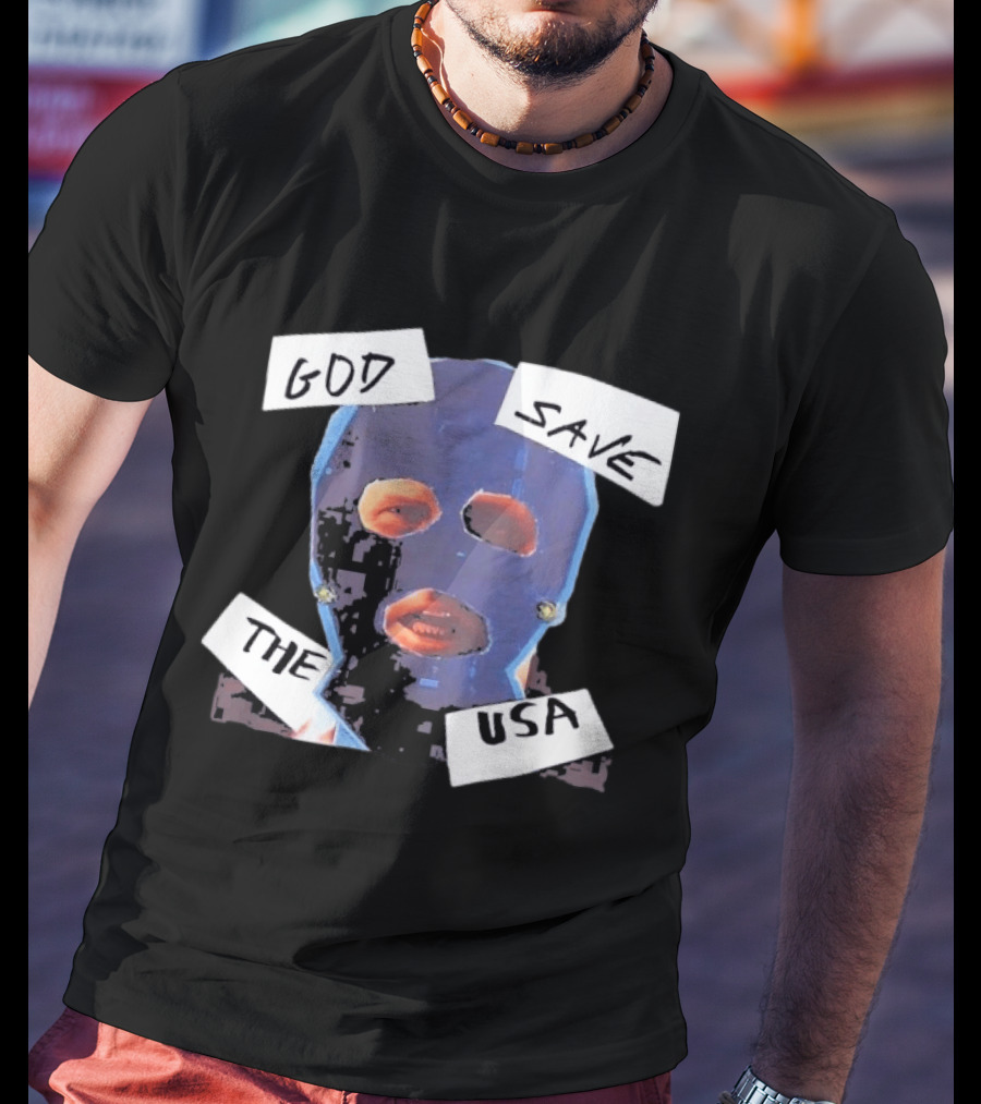 Trump God Save The USA Mask T-Shirt