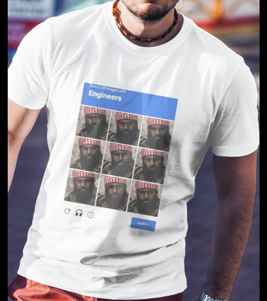 Select All Images With Engineers Captcha Meme Verify T-Shirt