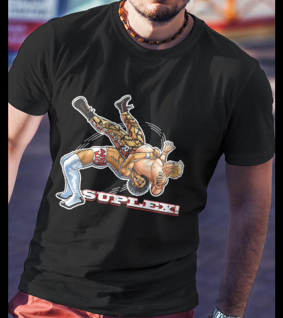Saytoons Afro Kid Suplex Wrestling Action T-Shirt