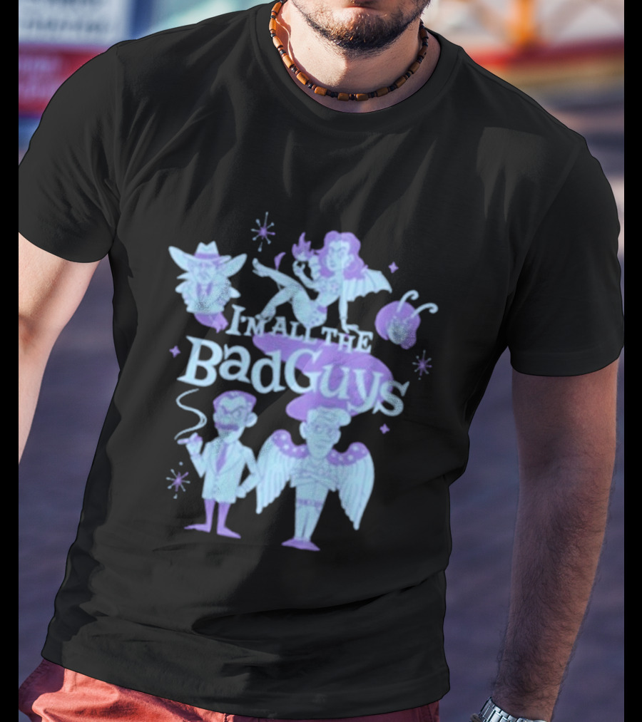 Dropout I'm All The Bad Guys Cartoon Villains Smoking And Capes T-Shirt