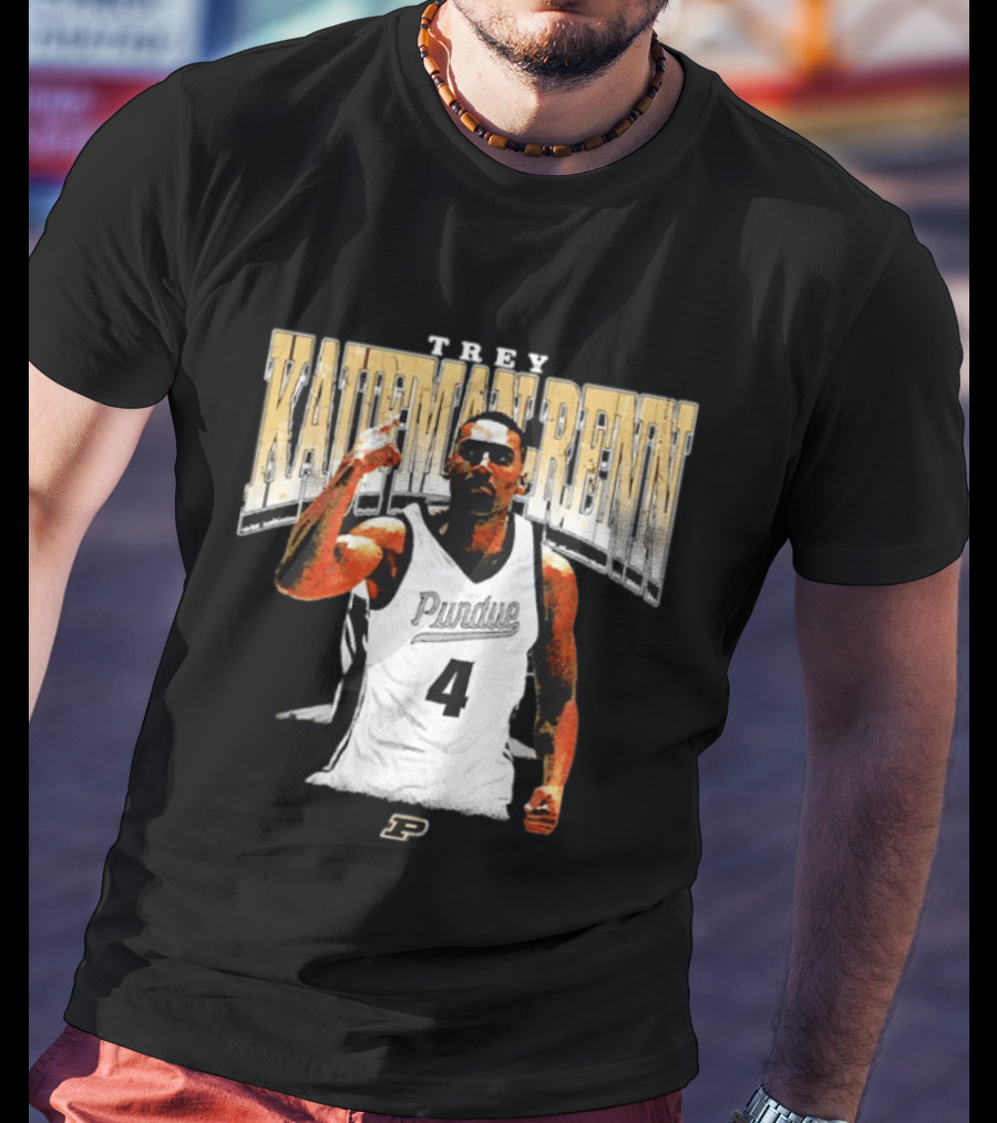 Trey Kaufman Renn Purdue Boilermakers Basketball Number 4 T-Shirt