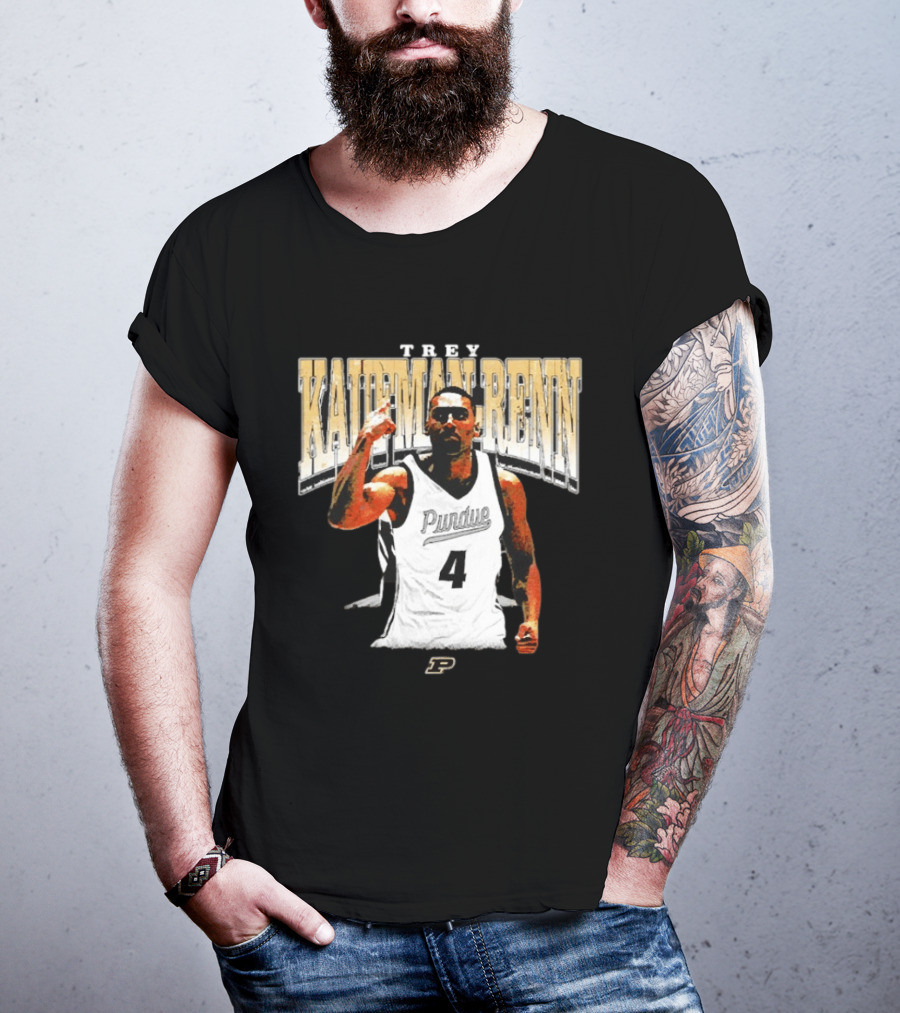 Trey Kaufman Renn Purdue Boilermakers Basketball Number 4 T-Shirt
