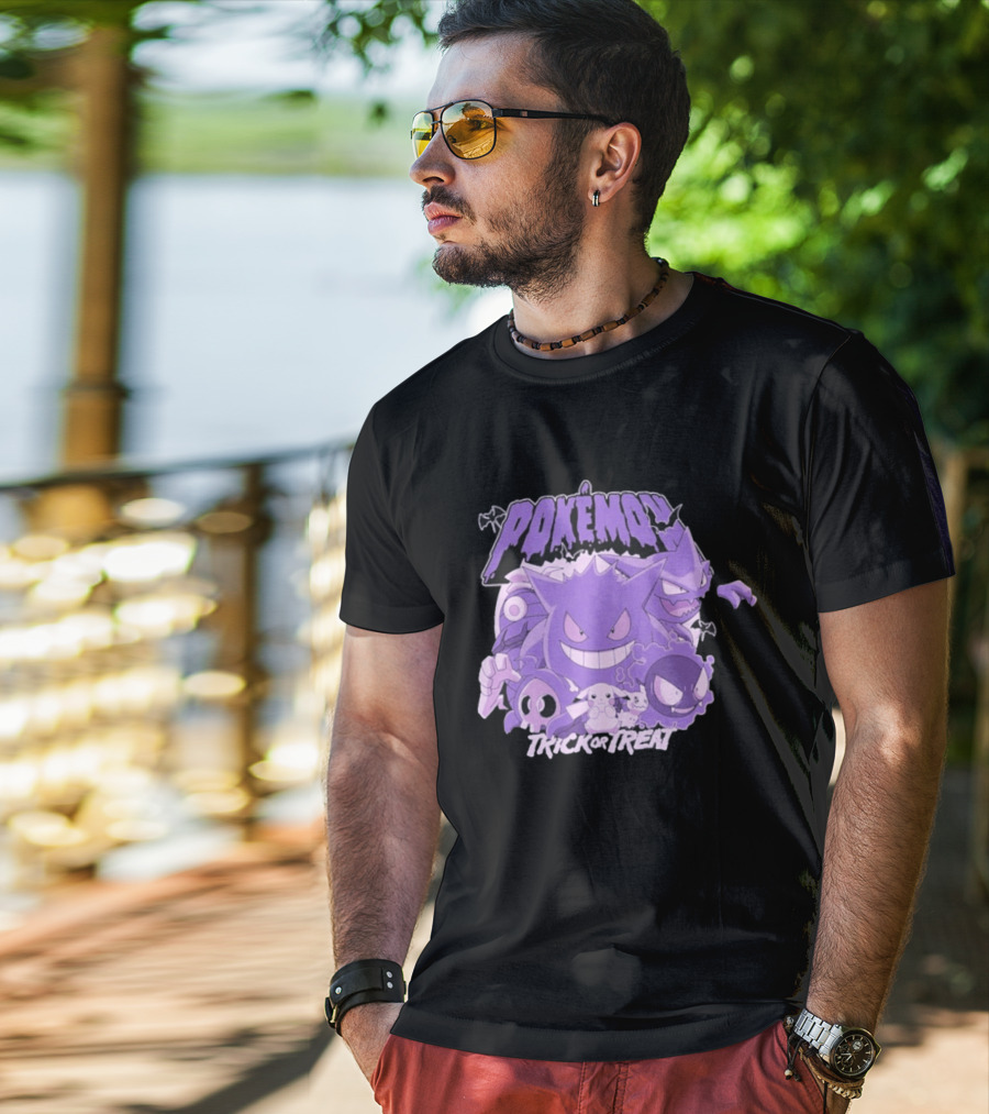 Pokémon Halloween Trick Or Treat Ghost Type Characters T-Shirt