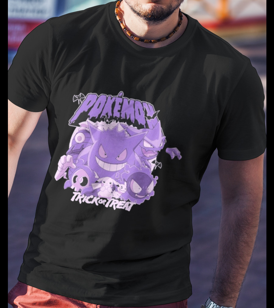 Pokémon Halloween Trick Or Treat Ghost Type Characters T-Shirt