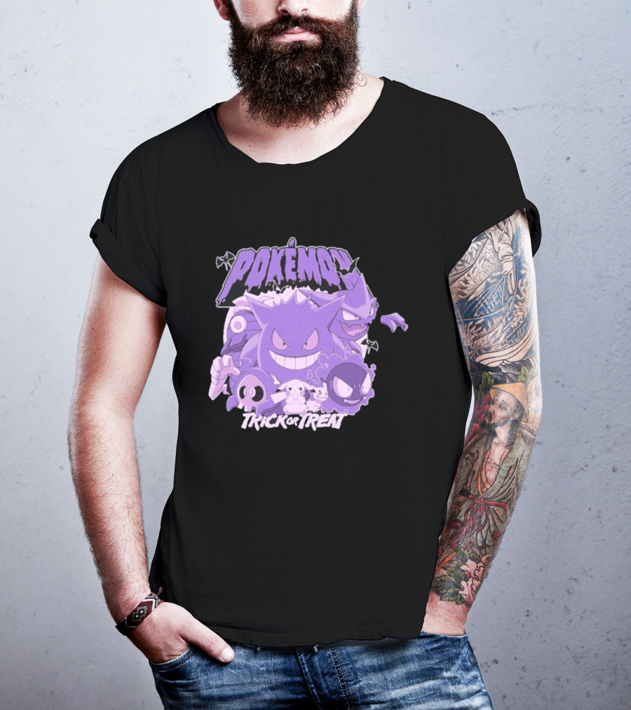 Pokémon Halloween Trick Or Treat Ghost Type Characters T-Shirt