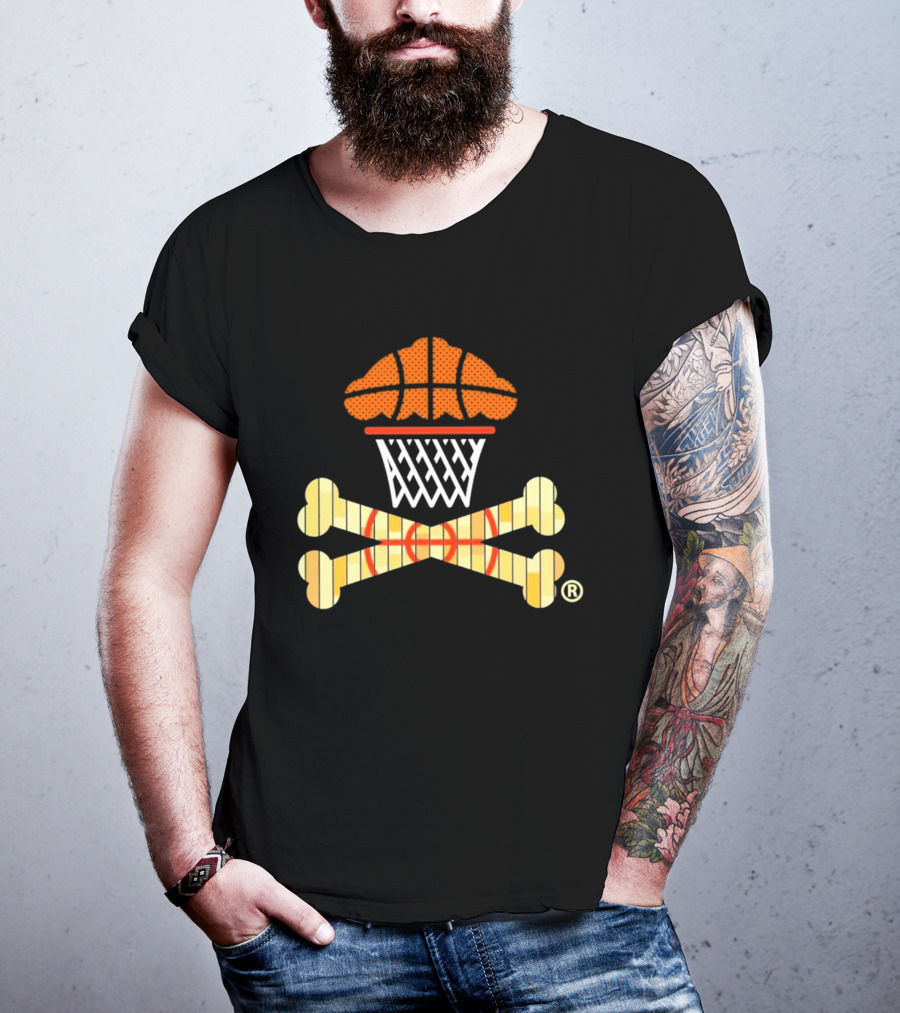 Johnny Cupcakes Women's Boxy Basketball Cupcake Crossbones T-Shirt