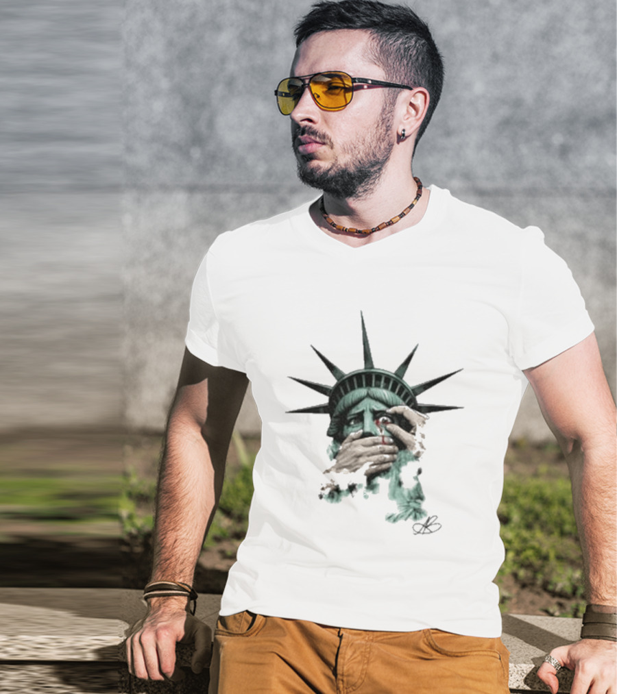 Armada Bryan Andrews Liberty Silenced Statue Are We Great Yet T-Shirt