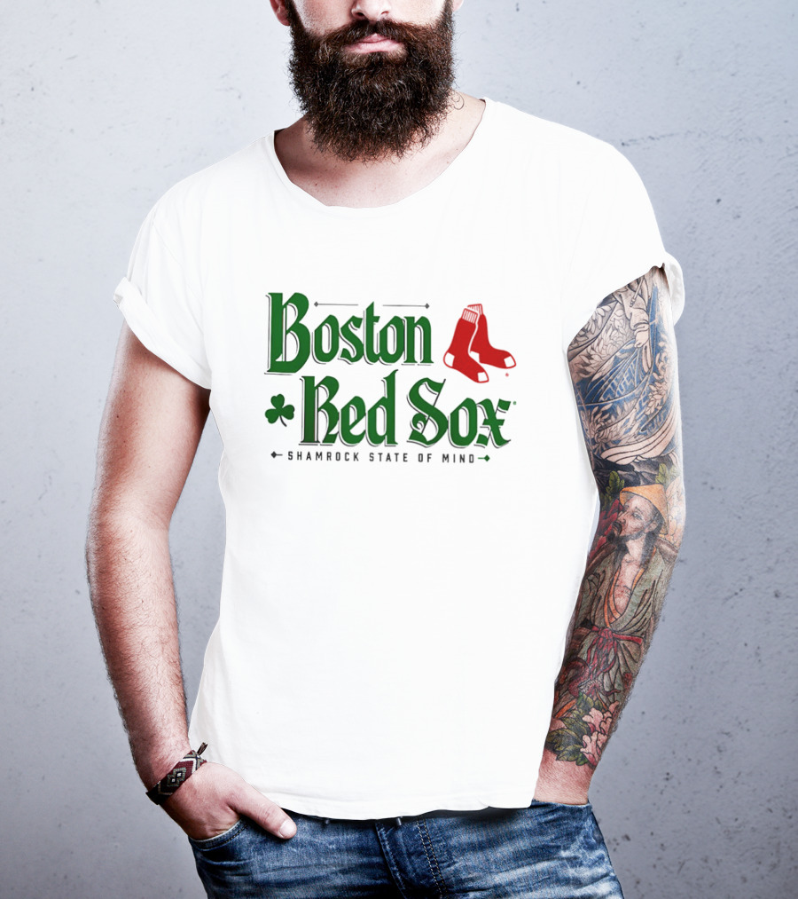 Boston Red Sox Shamrock State Of Mind Saint Patrick's Day Sock T-Shirt
