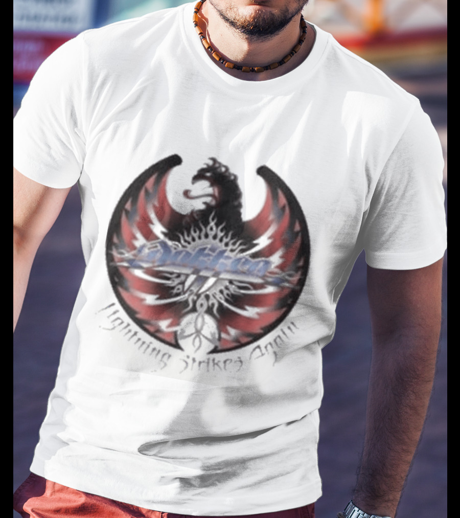 Rhino Lightning Strikes Again With Red And Black Phoenix Wings T-Shirt