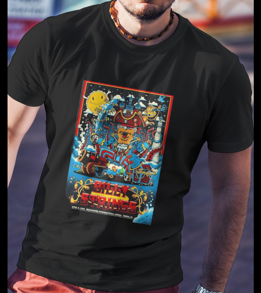 Billy Strings Pirate Theme Concert April 8 2026 Benchmark International Arena Tampa FL T-Shirt