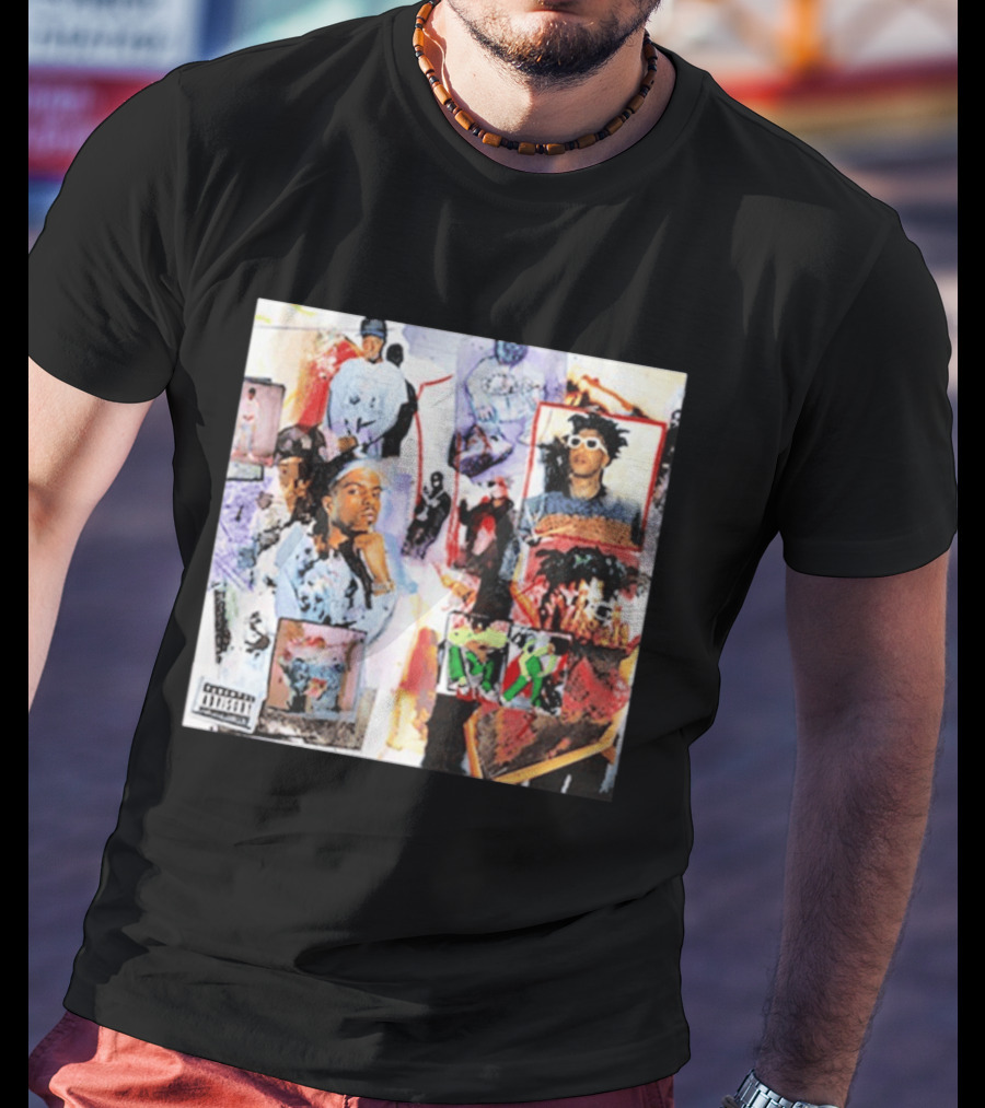 Pi'erre Bourne YO!88 Collage Explicit Content Vintage Style Photo Montage T-Shirt