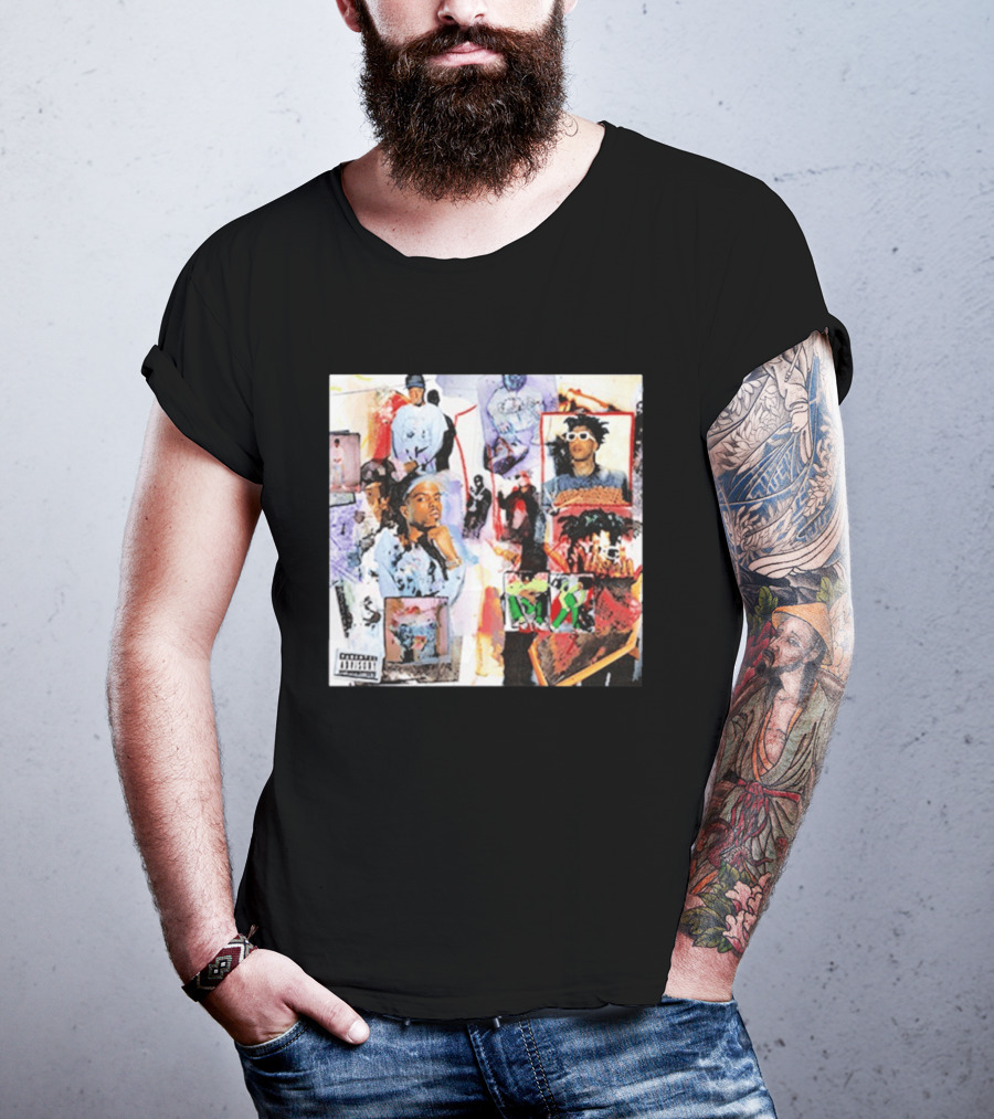 Pi'erre Bourne YO!88 Collage Explicit Content Vintage Style Photo Montage T-Shirt