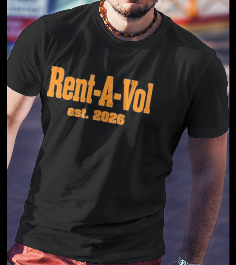 Rent A Vol Est. 2026 Vintage Style Retro Orange Font T-Shirt