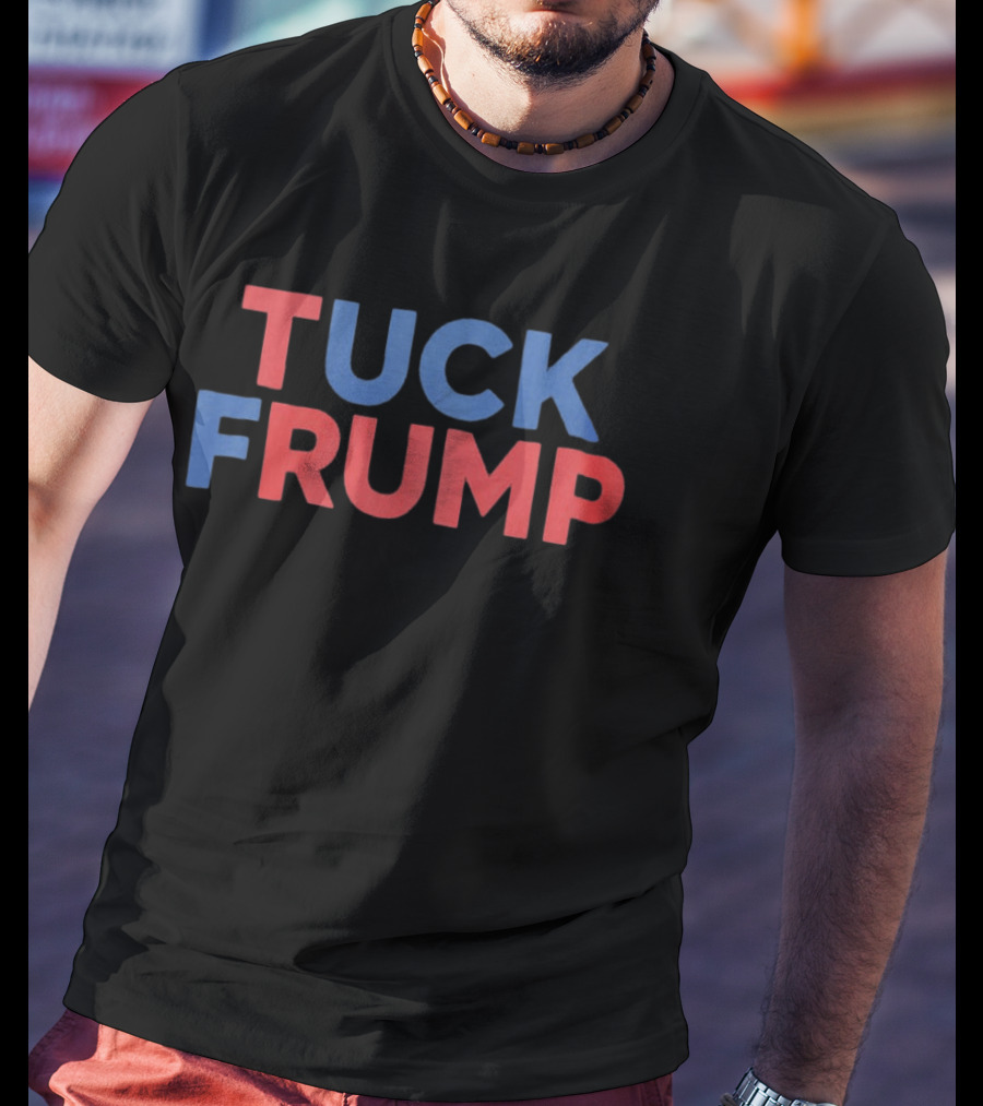 Tuck Frump Blue Red Block Letters T-Shirt