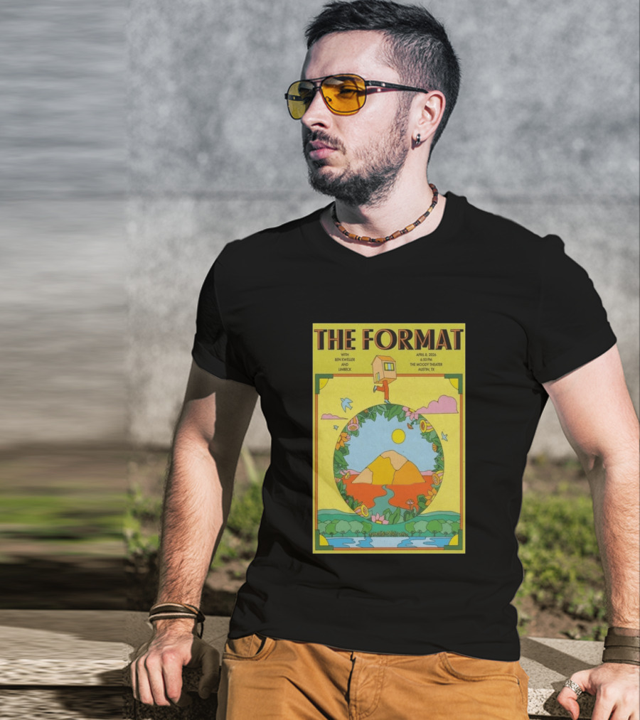 The Format Concert Tour April 8 2026 The Moody Theater Austin TX With Ben Kweller And Limbeck T-Shirt