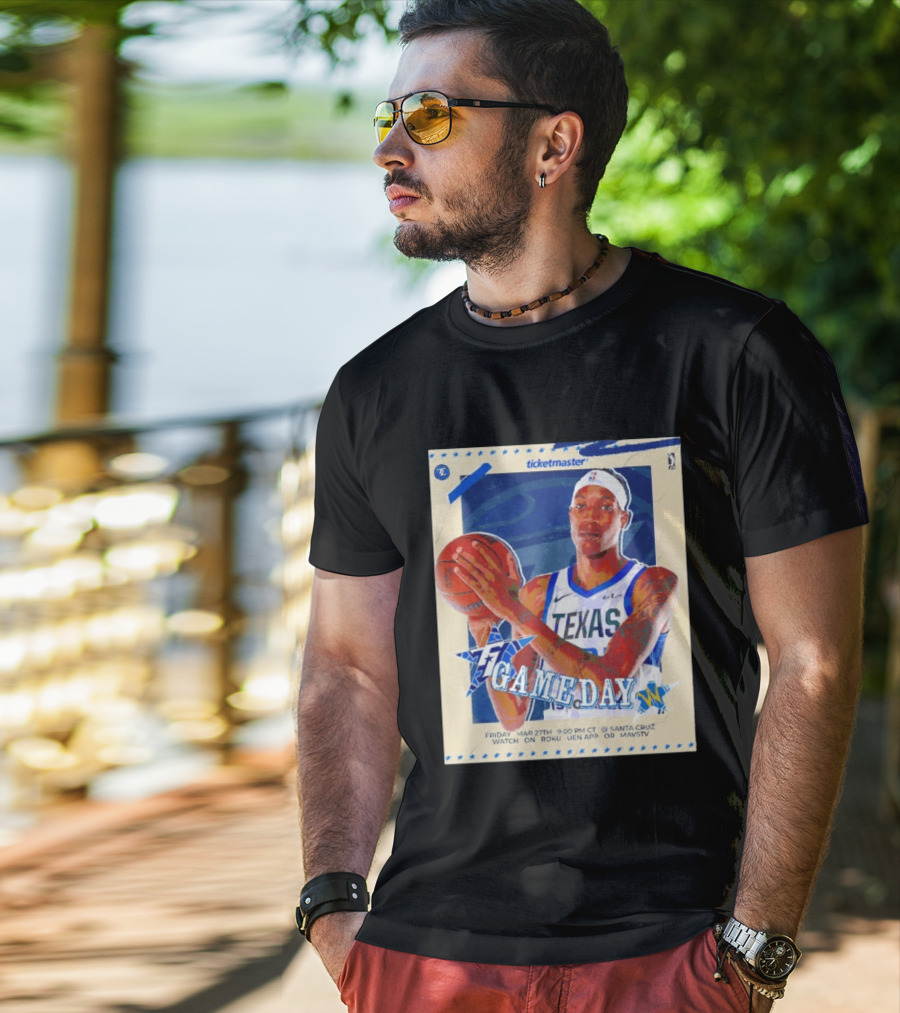 Jamarion Sharp Texas Legends Game Day March 27 Santa Cruz NBA Roku UEN APP MAVSTV T-Shirt