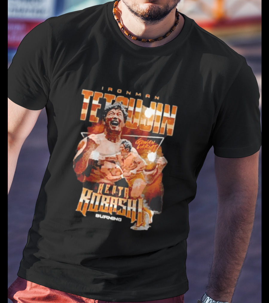 Ironman Tetsujin Kenta Kobashi Burning Japanese Wrestler T-Shirt