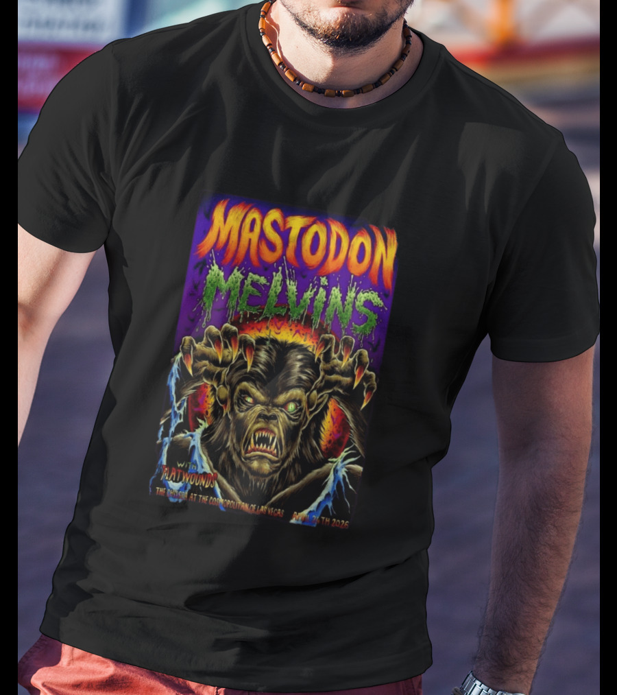 Mastodon Melvins Flatwounds Concert The Chelsea At The Cosmopolitan Las Vegas April 24 2026 T-Shirt