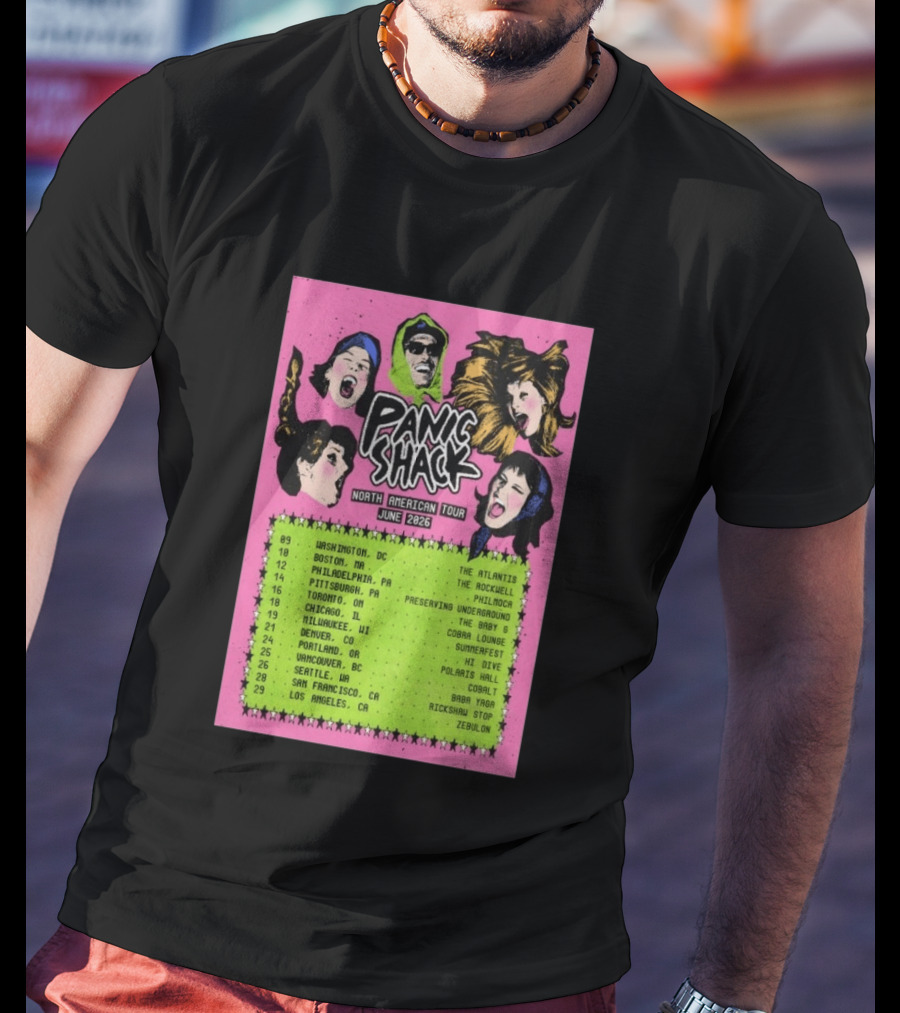 Panic Shack Na June 2026 Tour T-Shirt