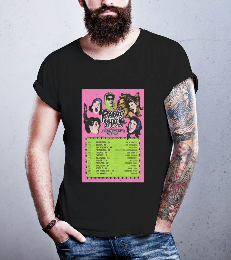 Panic Shack Na June 2026 Tour T-Shirt
