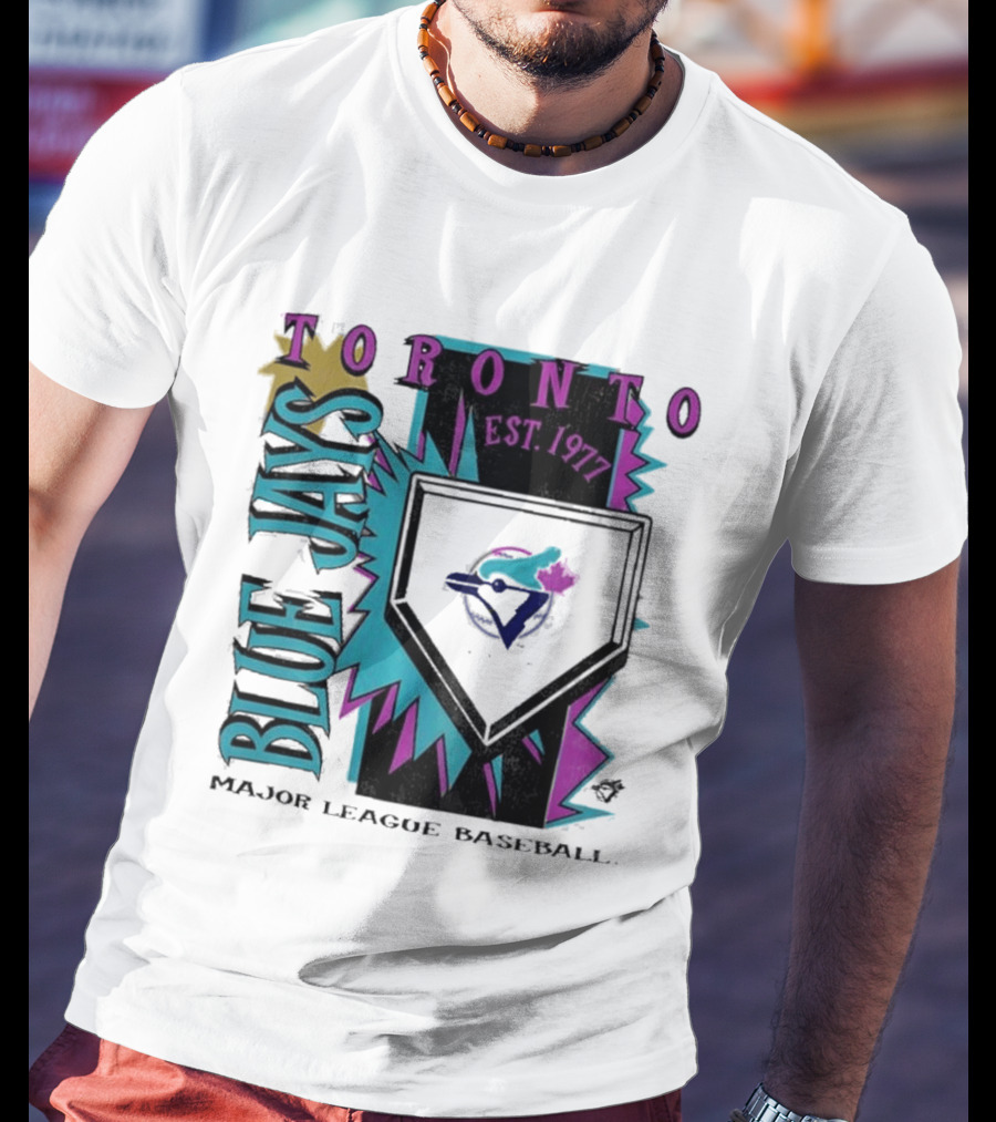 Toronto Blue Jays Major League Baseball Cooperstown Neon Field Est 1977 T-Shirt