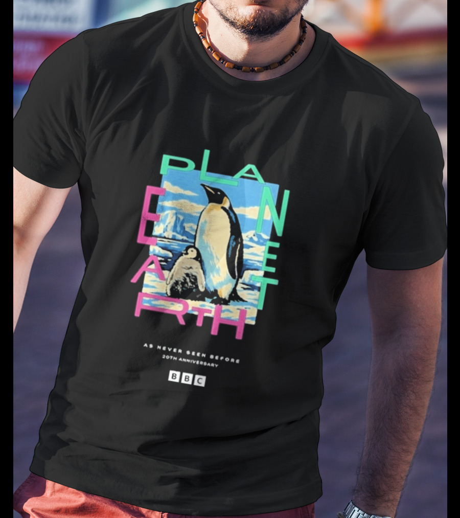 Bbc Earth Planet Earth Penguin As Never Seen Before 50th Anniversary T-Shirt