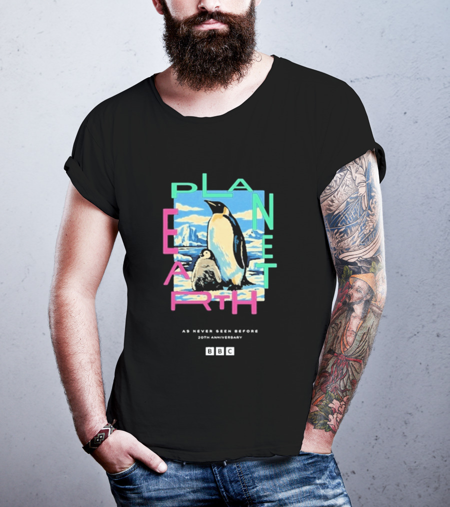 Bbc Earth Planet Earth Penguin As Never Seen Before 50th Anniversary T-Shirt