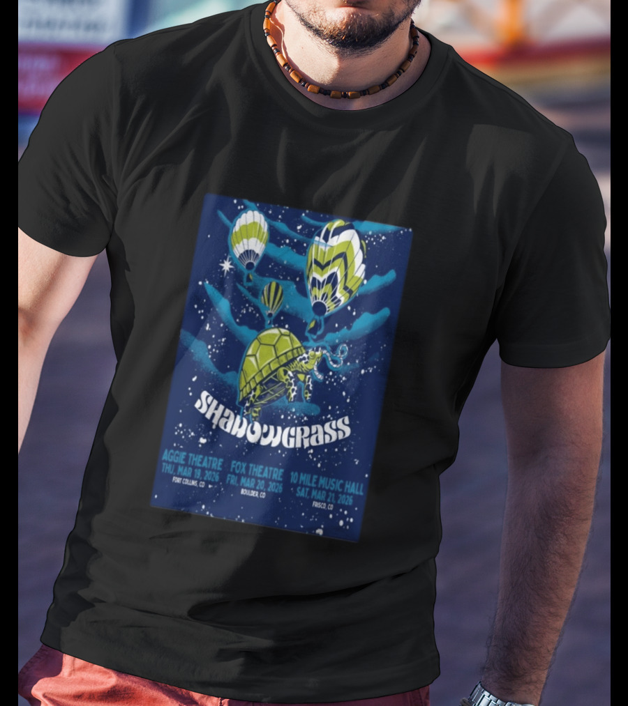 Shadowgrass Aggie Fox Theatre March 19 21 2026 Concert Boulder Frisco CO T-Shirt