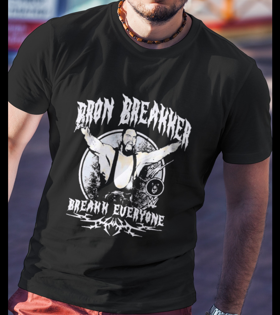 WWE Bron Breakker Break Everyone Graphic Wrestling Merchandise Red For Sale T-Shirt
