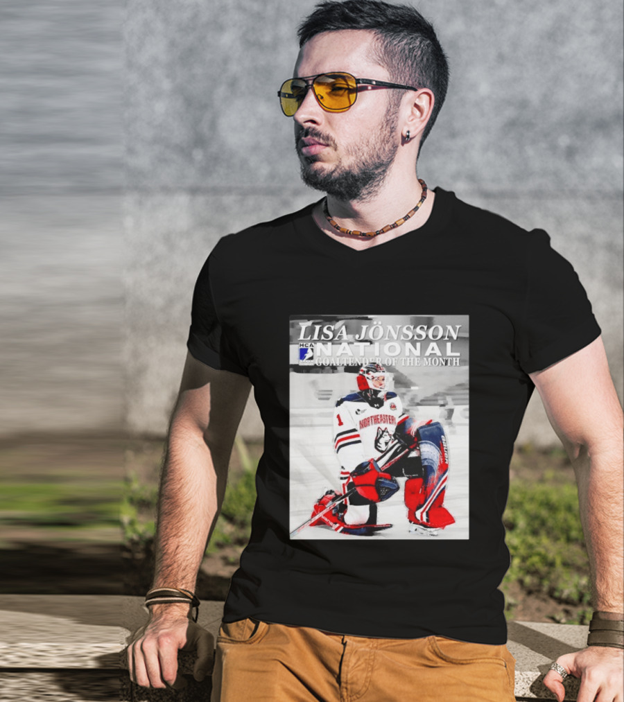 Lisa Jönsson Northeastern Huskies HCA National Goaltender Of The Month T-Shirt