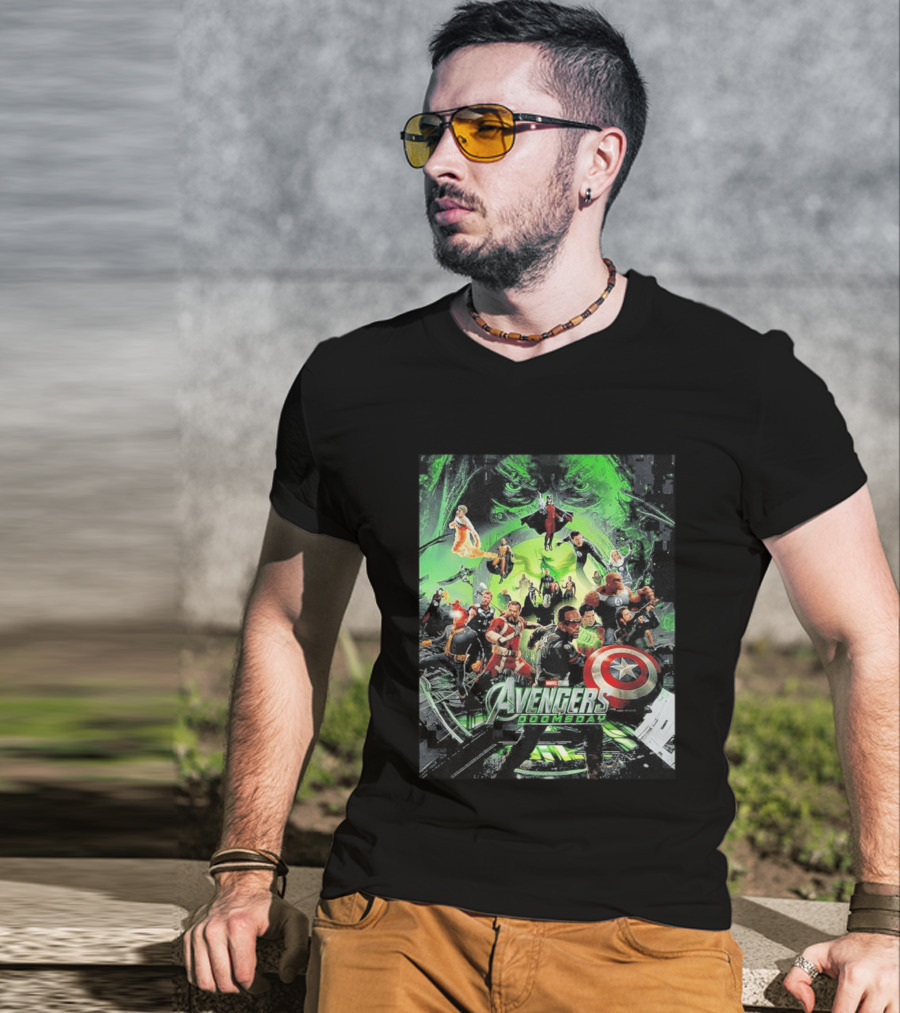 Marvel Avengers Doomsday Teaser Captain America Iron Man Hulk Thor Black Widow Guardians Of The Galaxy T-Shirt