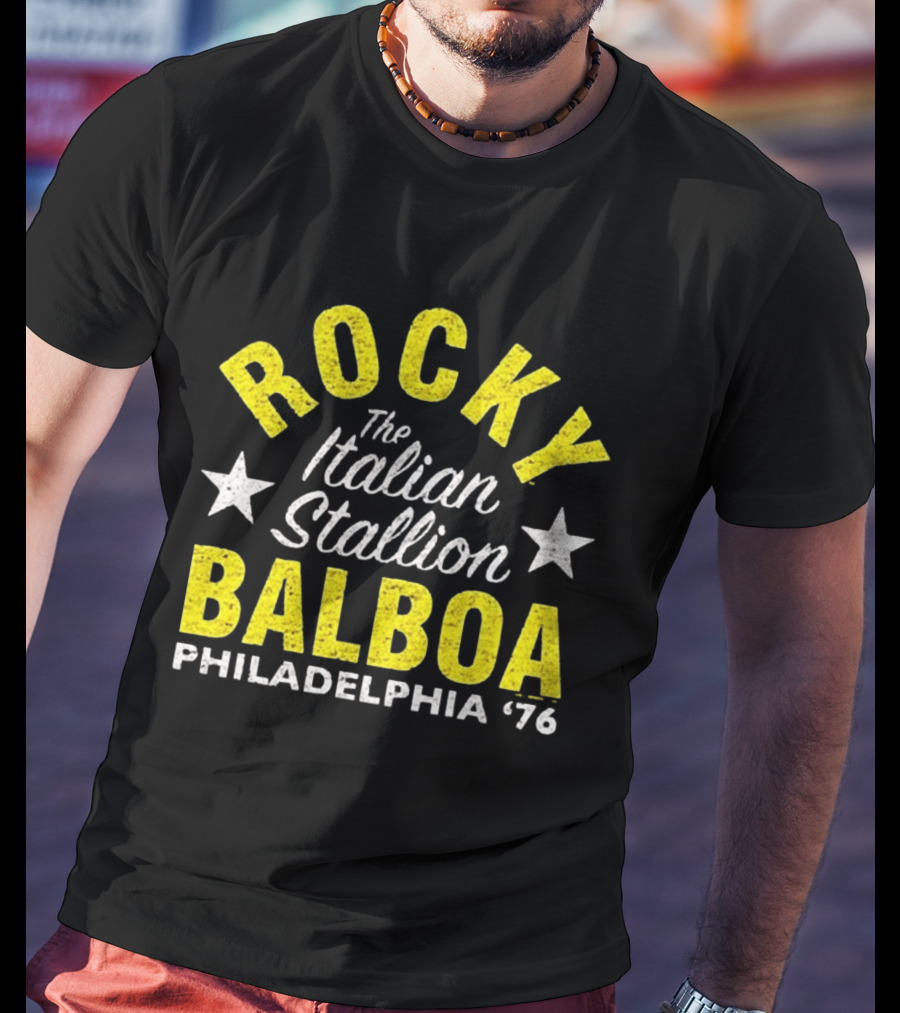 Rocky Balboa The Italian Stallion Philadelphia 76 Stars T-Shirt