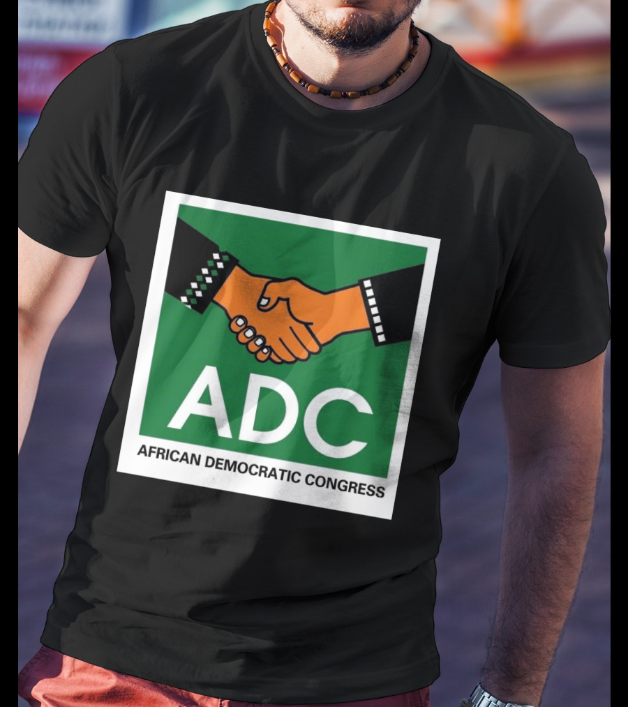 ADC African Democratic Congress Handshake Icon Green T-Shirt