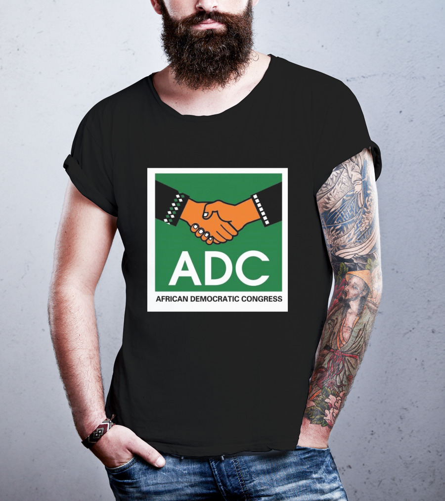 ADC African Democratic Congress Handshake Icon Green T-Shirt
