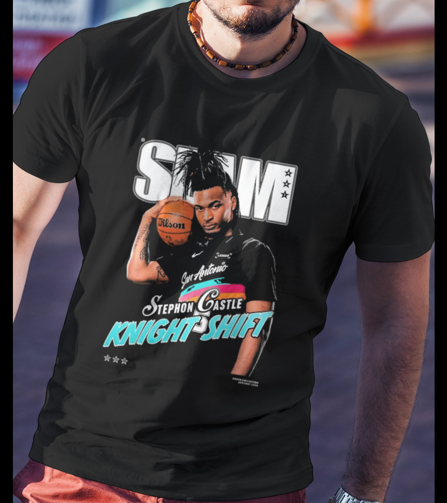 SLAM Stephon Castle San Antonio Spurs Knight Shift Basketball T-Shirt