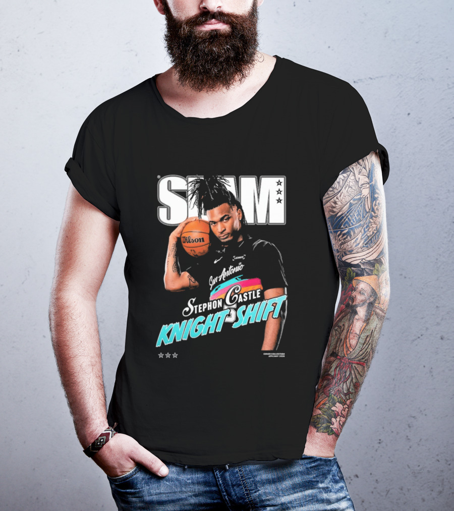 SLAM Stephon Castle San Antonio Spurs Knight Shift Basketball T-Shirt