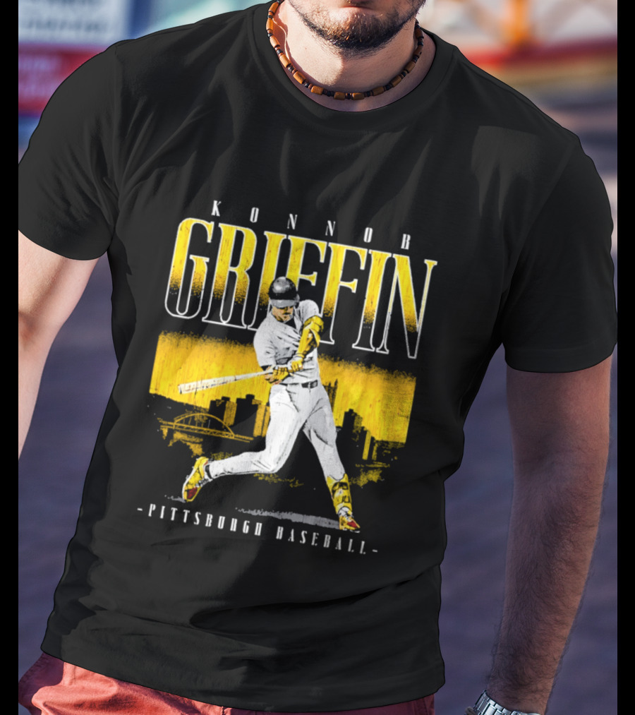 Konnor Griffin Pittsburgh Baseball City Skyline T-Shirt