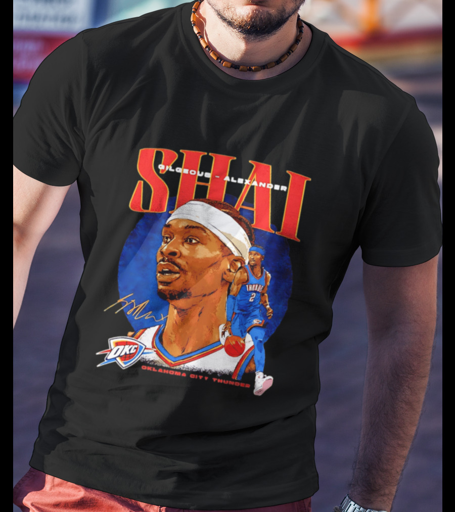 SHAI Gilgeous Alexander OKC Thunder Oklahoma City T-Shirt