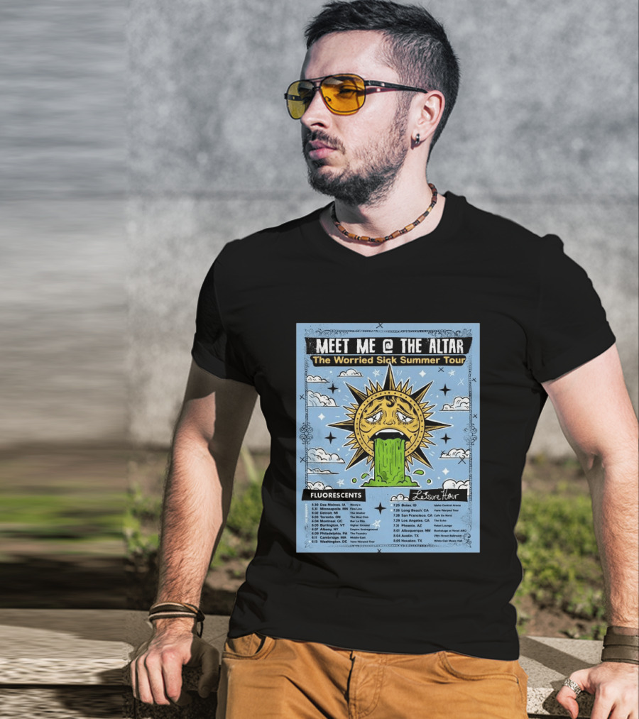 Meet Me @ The Altar The Worried Sick Summer Tour 2026 Dates Fluorescents Leisure Hour T-Shirt