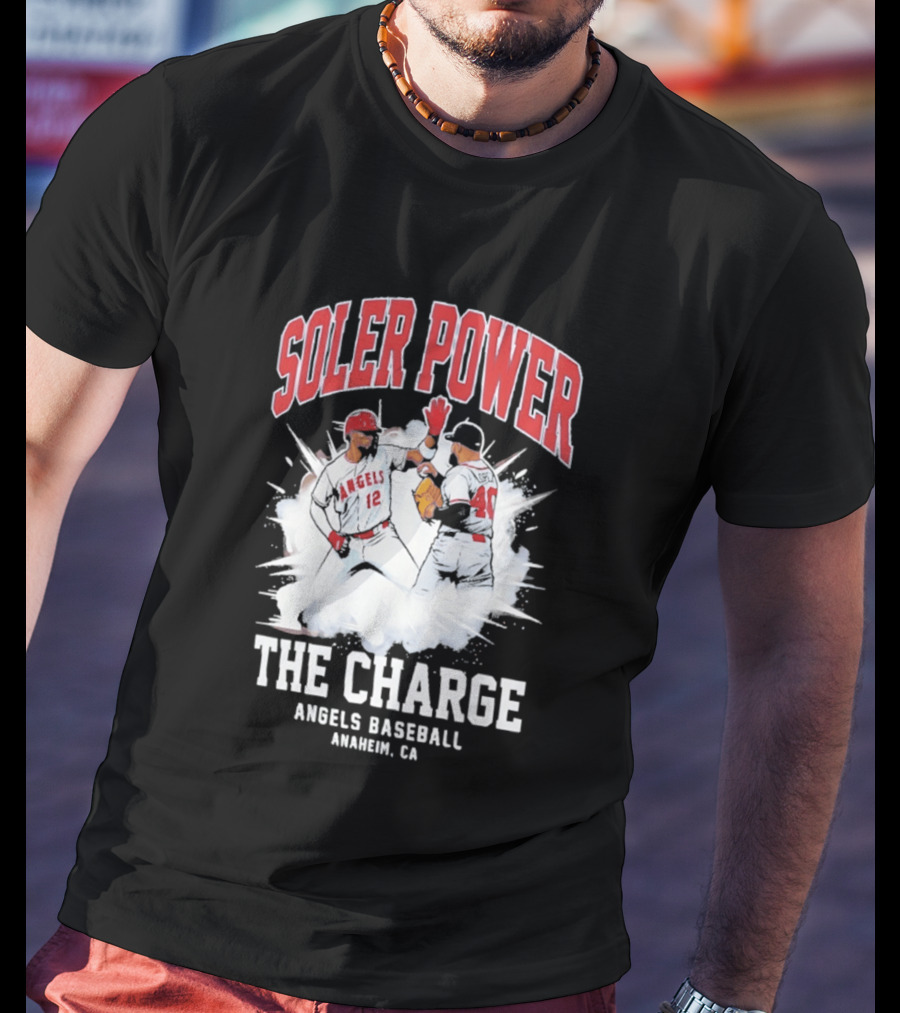 Soler Power The Charge Angels Baseball Anaheim CA T-Shirt