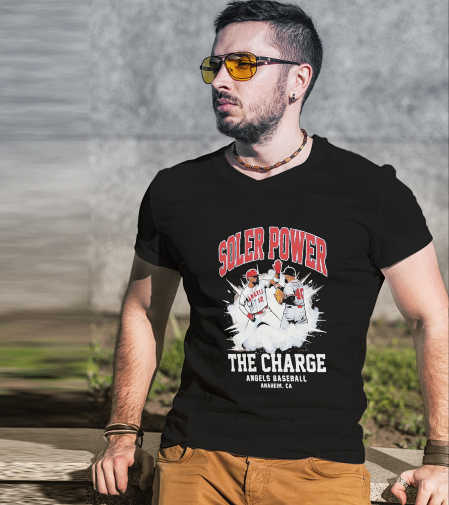 Soler Power The Charge Angels Baseball Anaheim CA T-Shirt